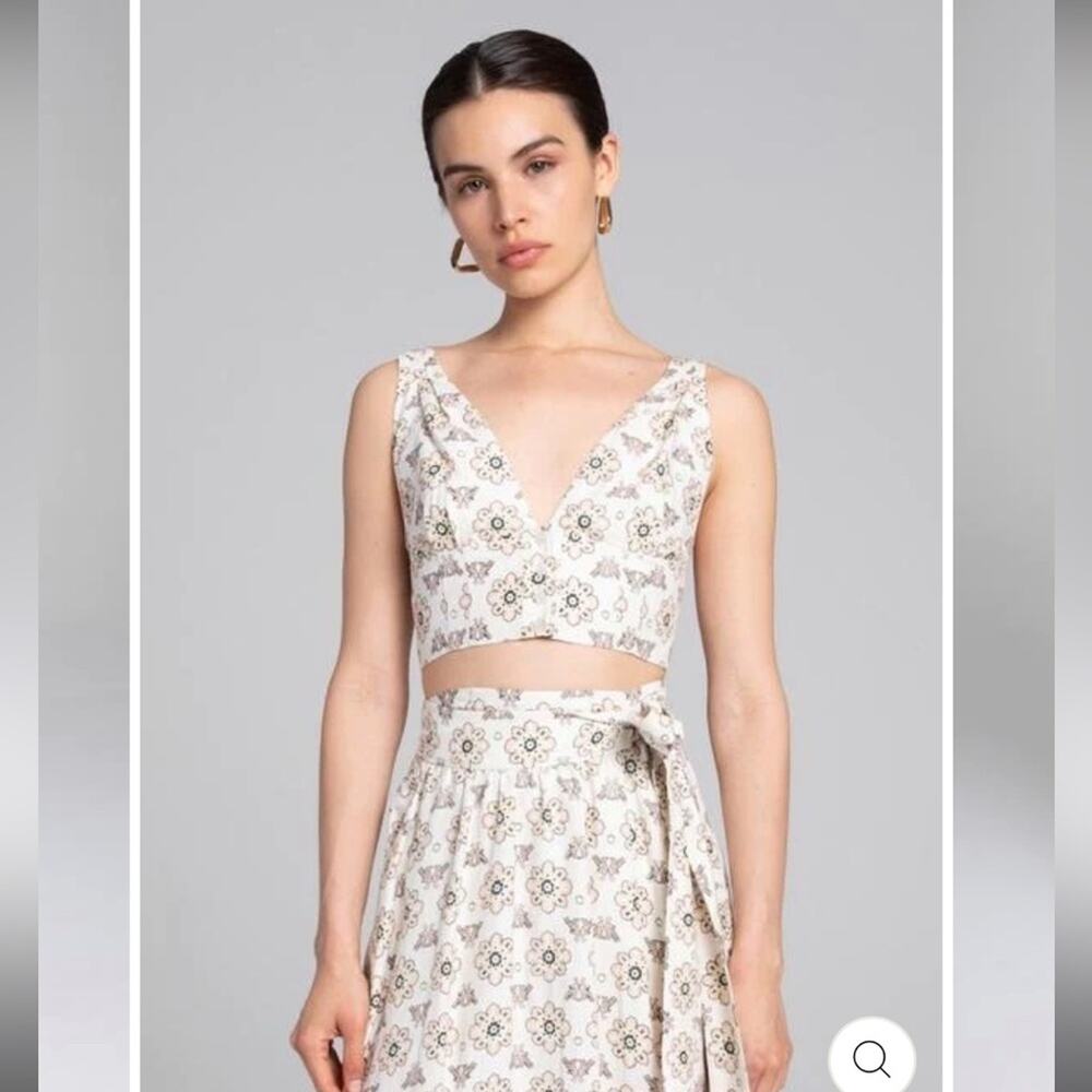 A.L.C “London” Crop Top cream